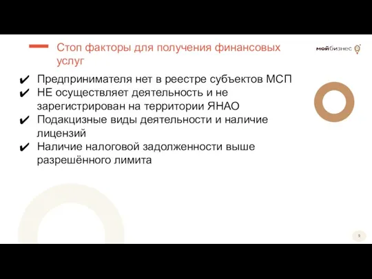 Предпринимателя нет в реестре субъектов МСП НЕ осуществляет деятельность и не