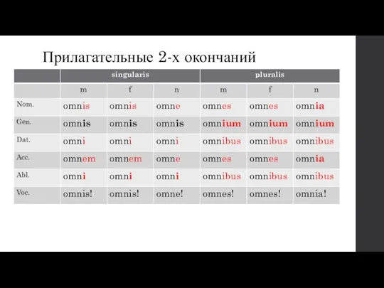 Прилагательные 2-х окончаний