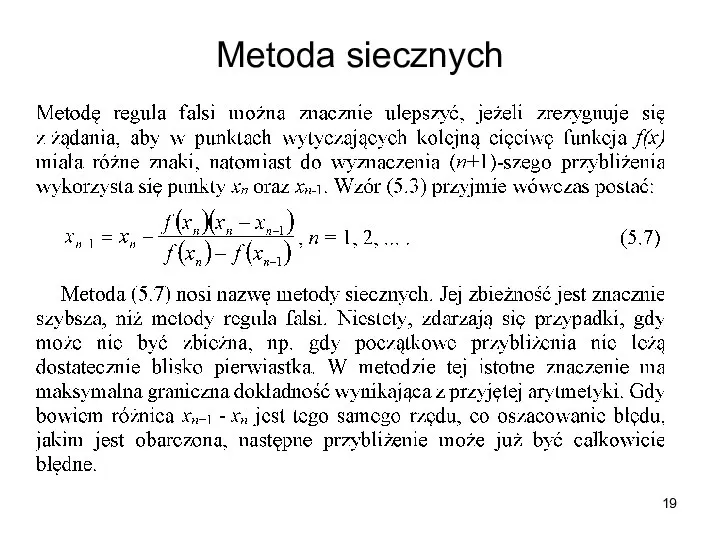 Metoda siecznych