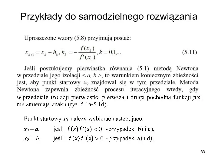 Przykłady do samodzielnego rozwiązania