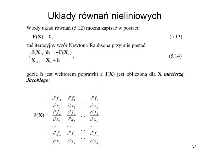 Układy równań nieliniowych