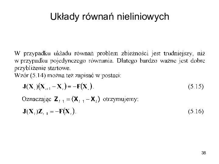 Układy równań nieliniowych