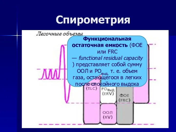 Спирометрия Функциональная остаточная емкость (ФОЕ или FRC — functional residual capacity)