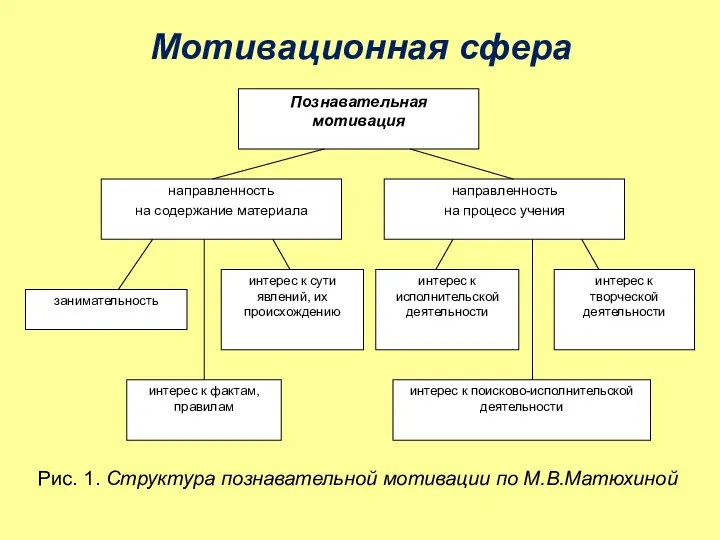 Мотивационная сфера Рис. 1. Структура познавательной мотивации по М.В.Матюхиной