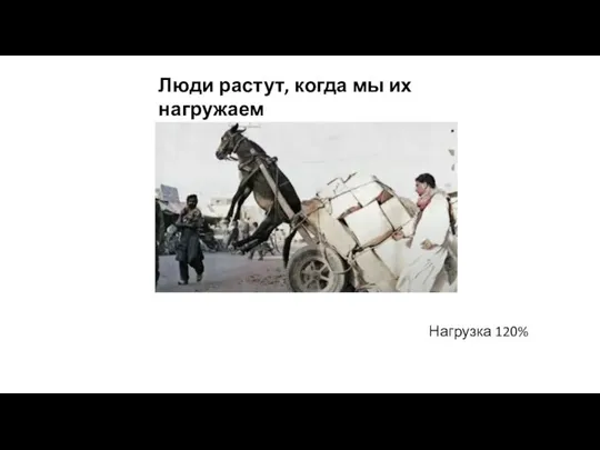 Нагрузка 120% Люди растут, когда мы их нагружаем