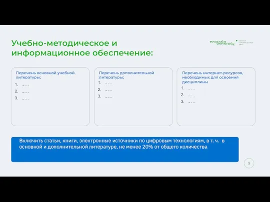 Учебно-методическое и информационное обеспечение: Включить статьи, книги, электронные источники по цифровым