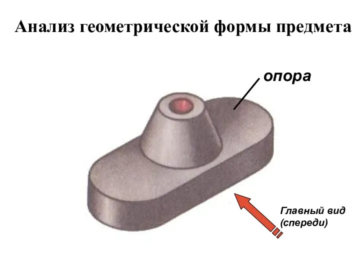 Анализ геометрической формы предмета Главный вид (спереди) опора