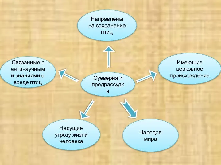 Суеверия и предрассудки Связанные с антинаучными знаниями о вреде птиц Направлены