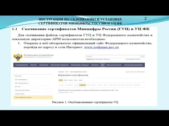 ИНСТРУКЦИЯ ПО СКАЧИВАНИЮ И УСТАНОВКЕ СЕРТИФИКАТОВ МИНЦИФРЫ РОССИИ И УЦ ФК