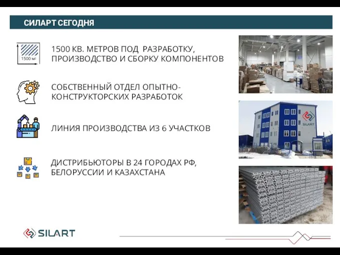 СИЛАРТ СЕГОДНЯ 1500 КВ. МЕТРОВ ПОД РАЗРАБОТКУ, ПРОИЗВОДСТВО И СБОРКУ КОМПОНЕНТОВ