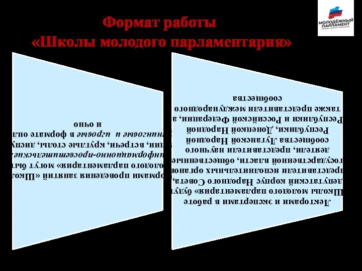 Формат работы «Школы молодого парламентария»