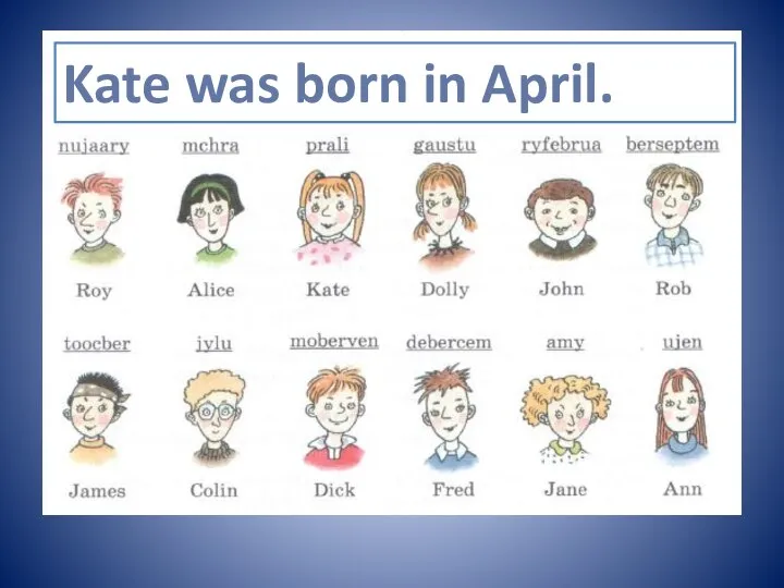Kate was born in April.