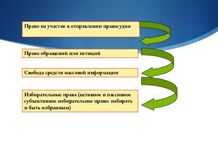 Свобода средств массовой информации Право на участие в отправлении правосудия Избирательные