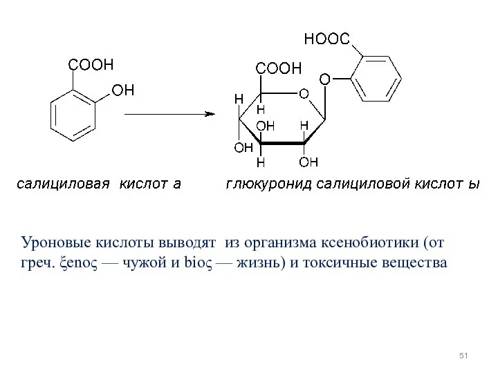 Уроновые кислоты выводят из организма ксенобиотики (от греч. ξenoς — чужой