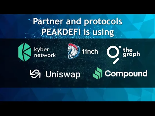 Partner and protocols PEAKDEFI is using 1inch