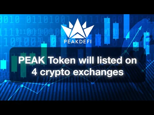 PEAK Token will listed on 4 crypto exchanges