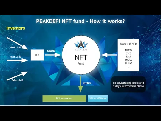 PEAKDEFI NFT fund - How it works? NFT Fund DEX USDC