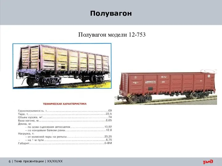 Полувагон Полувагон модели 12-753