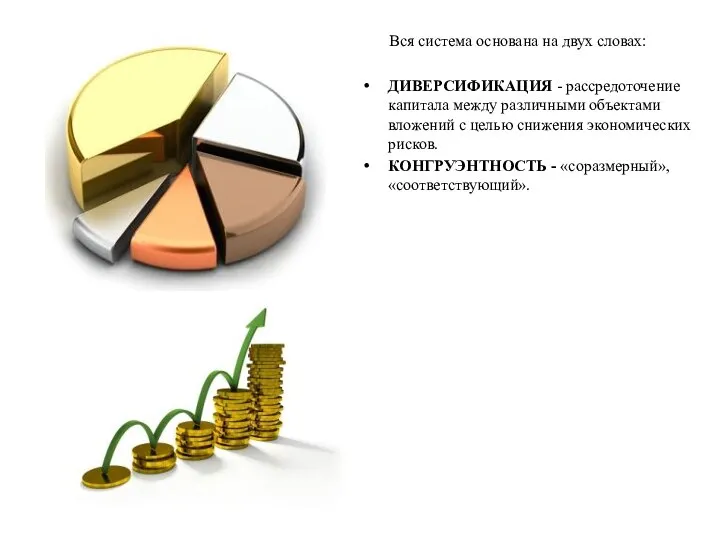 Вся система основана на двух словах: ДИВЕРСИФИКАЦИЯ - рассредоточение капитала между