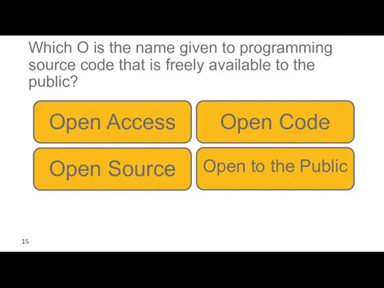 Which O is the name given to programming source code that