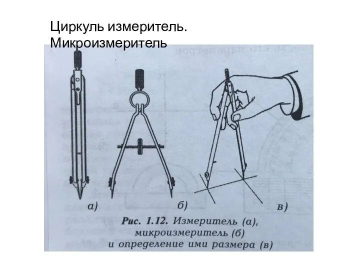 Циркуль измеритель. Микроизмеритель