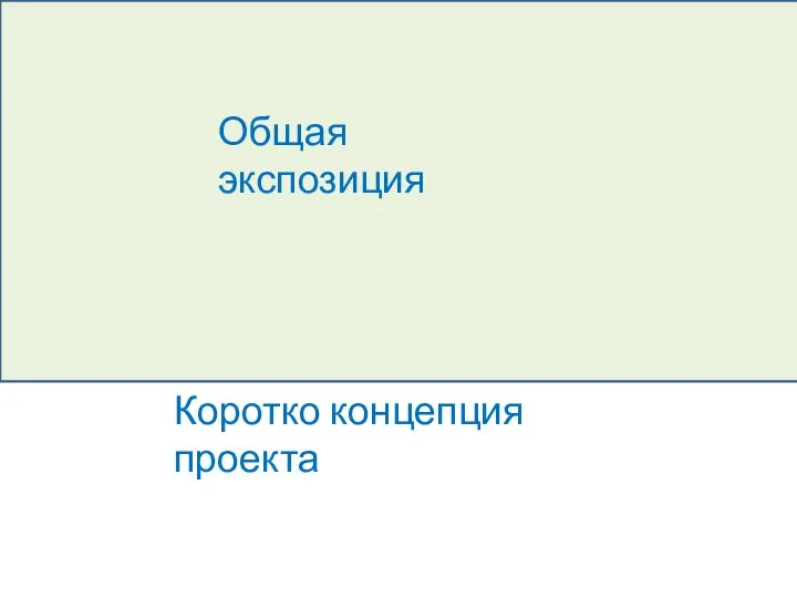 я 1 Общая экспозиция Коротко концепция проекта