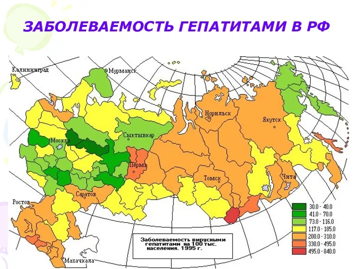 ЗАБОЛЕВАЕМОСТЬ ГЕПАТИТАМИ В РФ