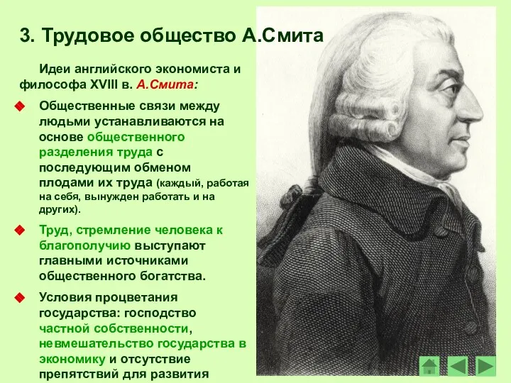 Идеи английского экономиста и философа XVIII в. А.Смита: Общественные связи между