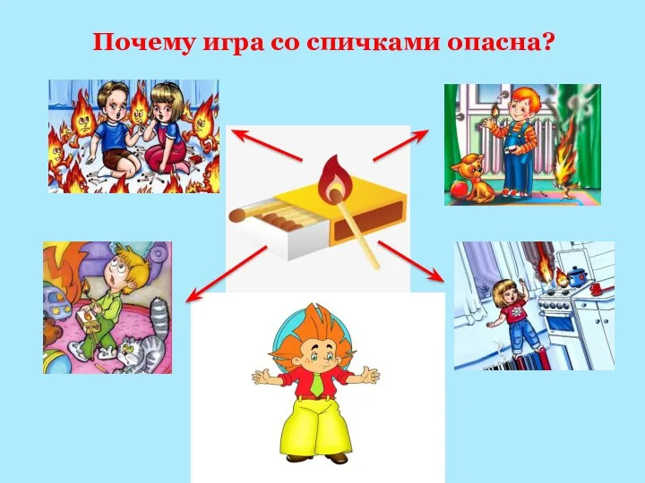 Почему игра со спичками опасна?