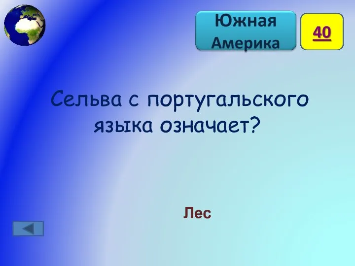 Сельва с португальского языка означает? Лес