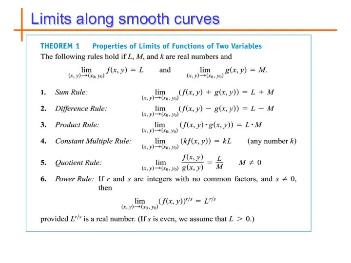 Limits along smooth curves