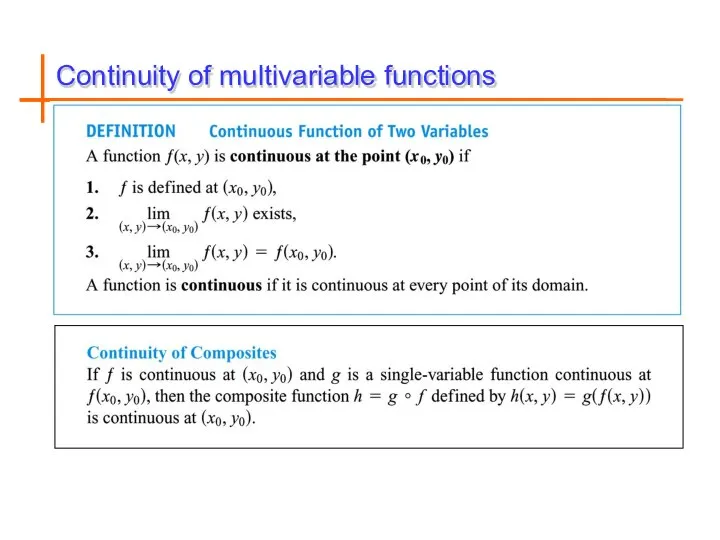 Theorem: Continuity of multivariable functions