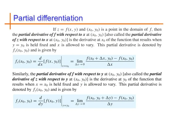 Partial differentiation