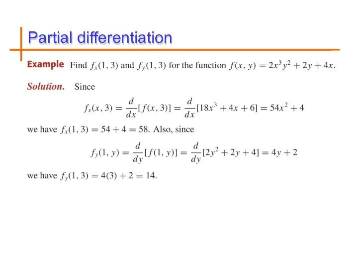 Partial differentiation