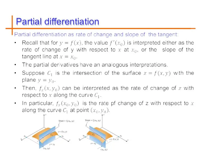 Partial differentiation