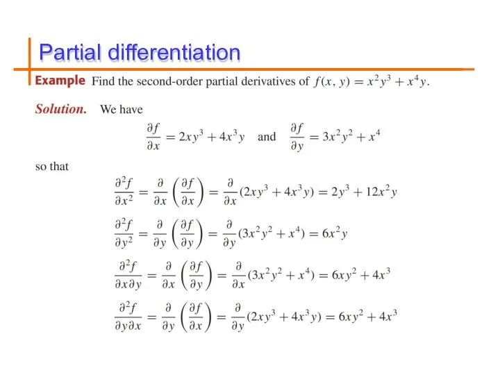 Partial differentiation