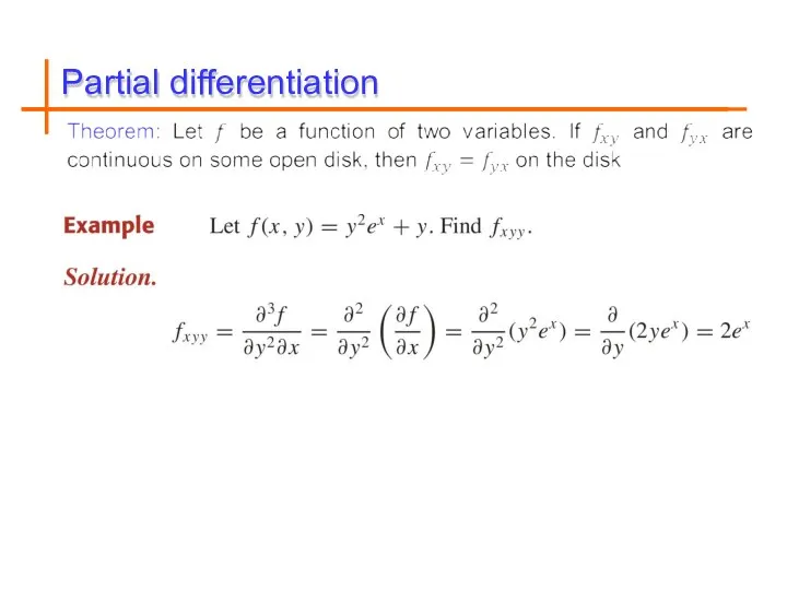 Partial differentiation