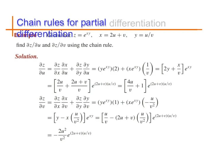 Chain rules for partial differentiation