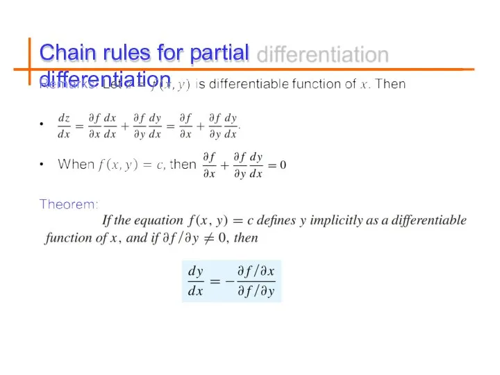 Chain rules for partial differentiation