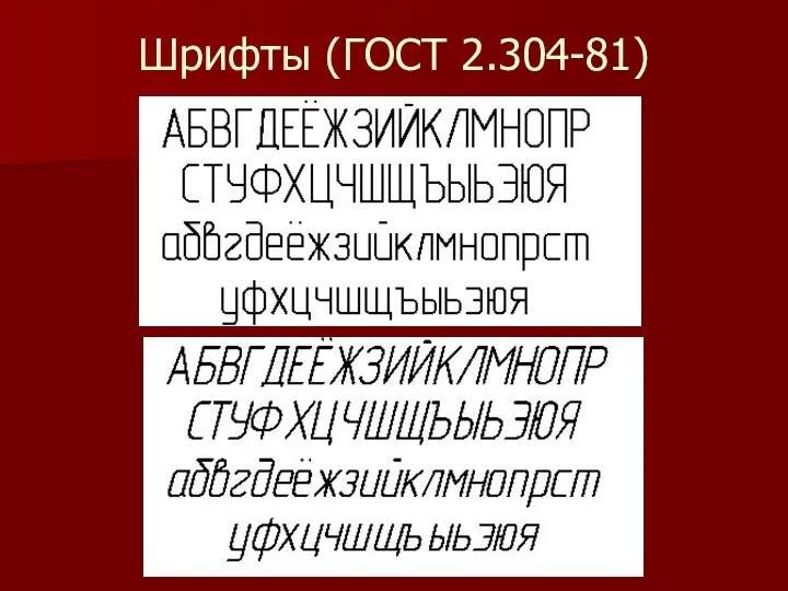 Шрифты (ГОСТ 2.304-81)