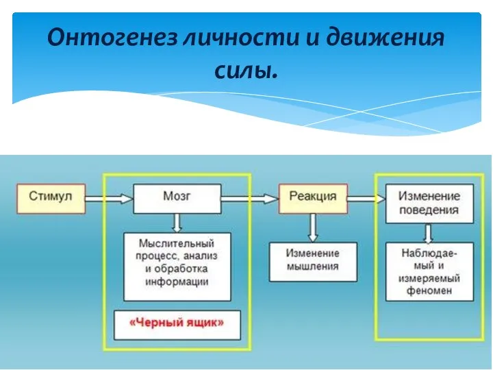 Онтогенез личности и движения силы.