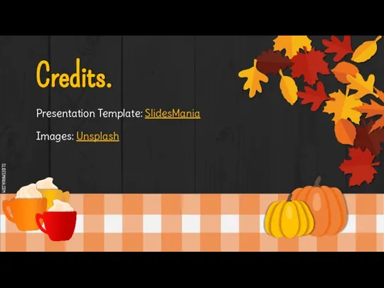 Credits. Presentation Template: SlidesMania Images: Unsplash