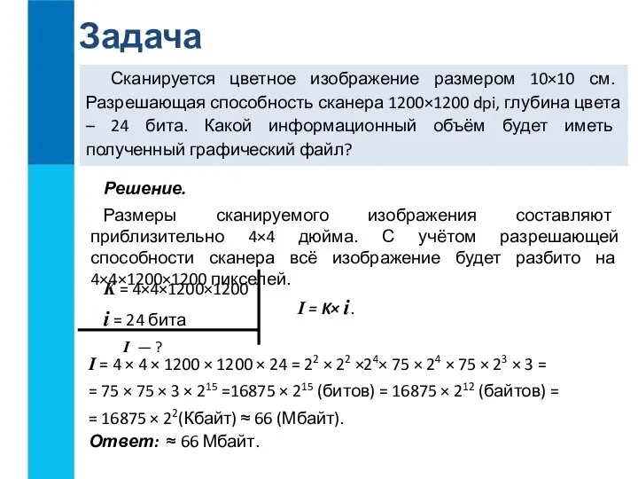 Задача I = 4 × 4 × 1200 × 1200 ×