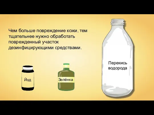 Чем больше повреждение кожи, тем тщательнее нужно обработать поврежденный участок дезинфицирующими средствами.