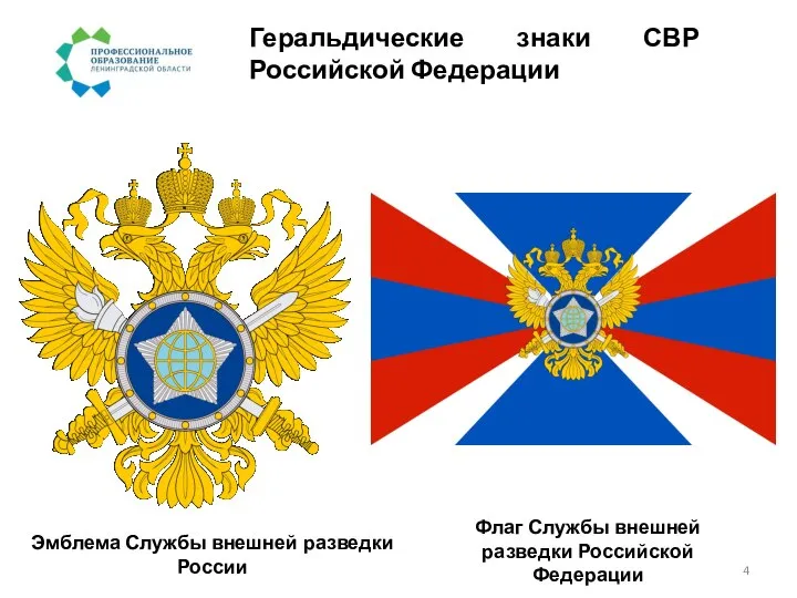 Геральдические знаки СВР Российской Федерации Эмблема Службы внешней разведки России Флаг Службы внешней разведки Российской Федерации