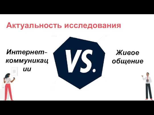 Актуальность исследования Интернет-коммуникации Живое общение