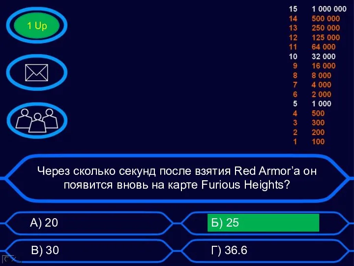 Через сколько секунд после взятия Red Armor’а он появится вновь на