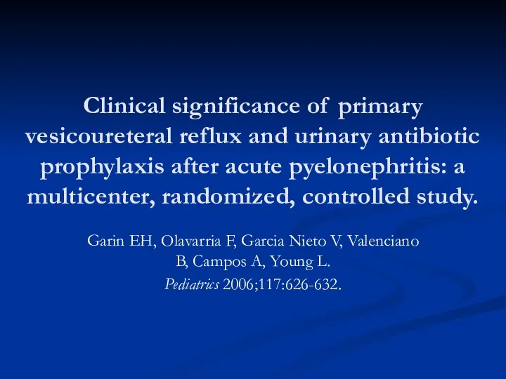 Clinical significance of primary vesicoureteral reflux and urinary antibiotic prophylaxis after