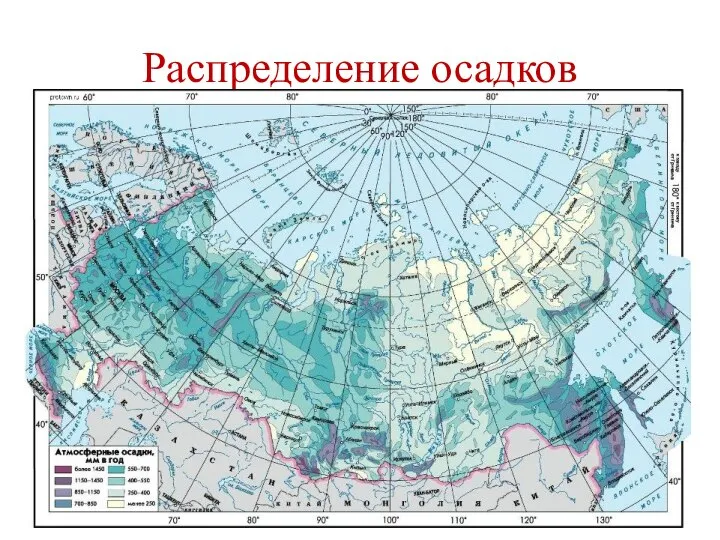 Распределение осадков