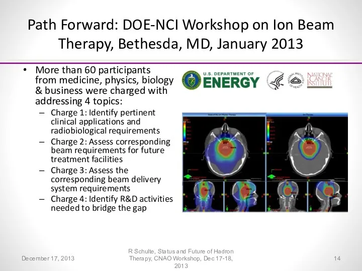 Path Forward: DOE-NCI Workshop on Ion Beam Therapy, Bethesda, MD, January